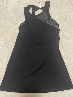 lululemon athletica Black Racerback Tank with Speckled Trim